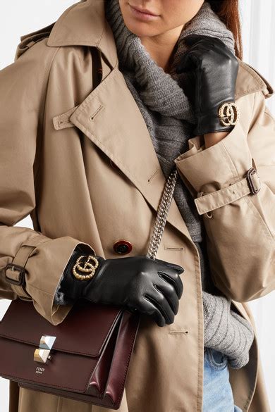 gucci womens leather gloves|net a porter gucci gloves.